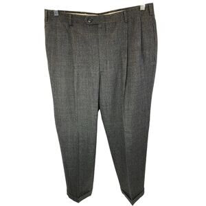 Christian Dior Trousers Mens 36x28 Pure Vintage Virgin Wool Pants, Grey